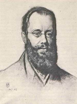 Edward Lear drawn by Holman Hunt