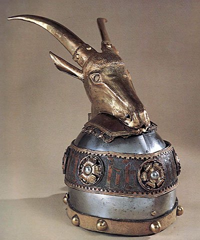 Helm des Skanderbeg im Kunsthistorischen Museum, Wien.
